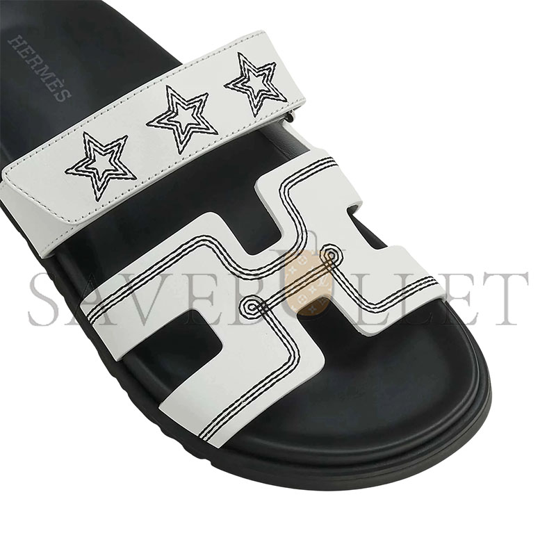 H**me5 CHYPRE SANDAL EMBROIDERED CALFSKIN